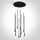 63076D/B/W BLACK 9x5W WW 230V
