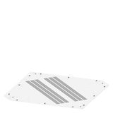 Roof plate for corner cubicle, IP40 D: 800 mm