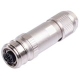 Round plug (field customisable), M12 Push-Pull, A, PUSH IN, Number of 
