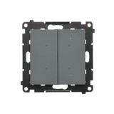 Push dimmer illuminated, graphite mat