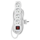 EMOS Extension cord 7m 4-socket with switch white PVC 1.5mm2