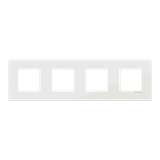 Frame 4-gang / 2+2+2+2-modules - Niessen logo - S - Tacteo White
