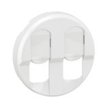 DOUBLE RJ45 SOCKET ROCKER WHITE