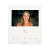 INDOOR STATION WITH 5" LCD DISPLAY. BACKLIT TOUCH BUTTONS. WHITE COLOR. 2-WIRE SYSTEM