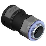 ASPA-48M63SB-10 zwart  Wartel metal. M-schroefdr draaibaar kort