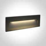 ANTHRACITE WALL RECESSED 6W CCTV IP65 DARK LIGHT 230V