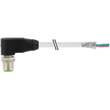 M12 male 90° A-cod. with cable shielded PVC 5x0.34 shielded gy UL/CSA 