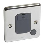 Synergy™ Authentic - Unswitched Fused Connection Unit with cord outlet - Polished Stainless steel