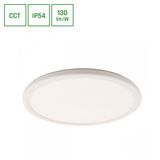 NYMPHEA FLAT DUO 24W CCT 230V 120DEG IP54 FI292X26MM WHITE ROUND