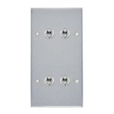 Art d'Arnould universe Memory four two-way or lever switch 10A - brushed steel