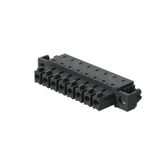 PCB plug-in connector, female header, Solder flange inverted, THT/THR solder connection, 3.81 mm, Number of poles: 12, 90°, Solder pin length (l): 1.5 mm, tinned, black, Box
