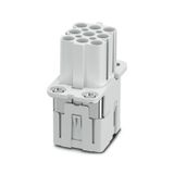 HDC insert, Female, 500 V, 16 A, Number of poles: 8, PUSH IN, Size: HQ