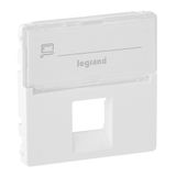 Cover plate Valena Life - RJ 45 socket - with label holder - white