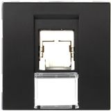 Data socket RJ45 category 5e FTP, black, 2M