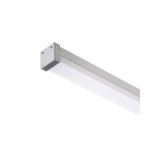 LED PROFILE D surface mounted 1m aluminum/frosted acrylic