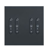 LM-RCB4 b+c+j+k - Rocker switch, 4x, light, anthracite
