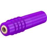 1 mm jack, solder connection, 0.25 mm², purple, 22.2603-26