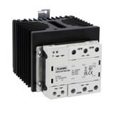 Solid state relay complete with heatsink, three-phase (3 controlled), 48A, 24…255VAC/DC, screw terminals