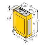 Photoelectric Sensor Diffuse Mode Sensor with Adjustable Background Suppression   Q60BB6AF2000QPMA
