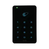NUMERIC KEYPAD FOR ACCESS CONTROL - RGB BACKLIGHT TOUCH DISPLAY. INTEGRATED MIFARE READER. PROTECTED OUTDOOR INSTALLATION. BLACK COLOR.