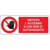 Prohibition sign - Al - 330x125 mm
