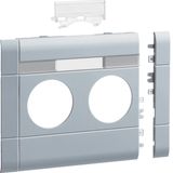 Frontplate 2-g.socket BRA/H/S 120 LF alu