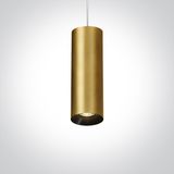 BRUSHED BRASS PENDANT GU10 10W DARK LIGHT