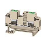 Feed-through terminal block, SNAP IN, dark beige, 6 mm², 41 A, 1000 V,