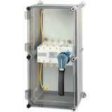 Manual transfer switch SIRCOVER I-0-II 4P 250A in polyester enclosure