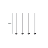 HALOS: KIT 4 CAVI SOSPENSIONE  L.3000