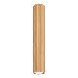 CYLINDRICAL CEILING LAMP 40 CM GOLD CARBON VERTICAL PATTERN GU10