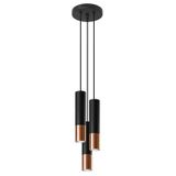 LOOPEZ 3P HANGING LAMP BLACK/COPPER GU10 3X40W IP20