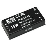 SKA15B-15 DC/DC Converter 18-36V:+15V 1000mA 15W, MEAN WELL