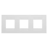 GEO INTERNATIONAL PLATE - IN PAINTED TECHNOPOLYMER - 2+2+2 MODULES HORIZONTAL - SATIN WHITE - CHORUSMART