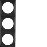 Integro Flow Frame, 3-Gang Black Glossy