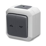 3559N-C88510 S Rock. blind push-switch 2gang 1way, IP54