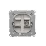 IP20 two-circuit switch, LED illuminated, 10AX, matt aluminum