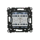 SOON ON SALE, aerial socket type "F" + computer socket RJ45 cat.6, (module), Simon 24, IP20, cashmere