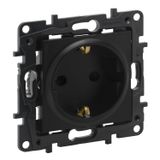 2P+E SCH SCKT SHUT AUTO BLACK