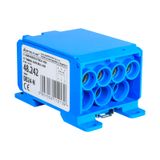 Distribution Block DB24-N, (blue), 450A, insert: Tinned Brass (MO58) CuZn40Pb2