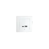 USB A+C CHARGER 3A FLUSH MOUNTED WHITE 6-PACK