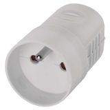 Socket for extension cord- white