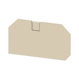 End plate for terminals, dark beige, Height: 62.8 mm, Width: 2.2 mm, V