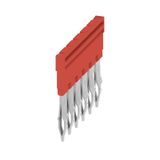 Cross-connector (terminal), Plugged, red, 32 A, Number of poles: 6, Pitch in mm (P): 6.10, Insulated: Yes, Width: 34.3 mm