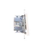 Double socket outlet with earthing for IP44 version with frame seal, without shutters, (module), Simon 24, IP20/IP44, 16A, graphite mat, Flap color: Same as a cover