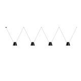 Pendant Attic Quadruple Conic Shape E27 23W Black  00-7403-05-05