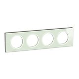 PLATE 4 GANG OPAL WHITE GLASS