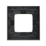 Single switch with backlight LED, (module), 10AX, quick connection, anthracite, metalic