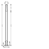 Pillar luminaires 8841LS CLO (normal) Lens Anthracite ET 26W 2600lm 70 asymmetric wide (AB2L) IP65 IK04 5 SDCM 8114240