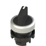 Short handle selector, 2 positions black with marking